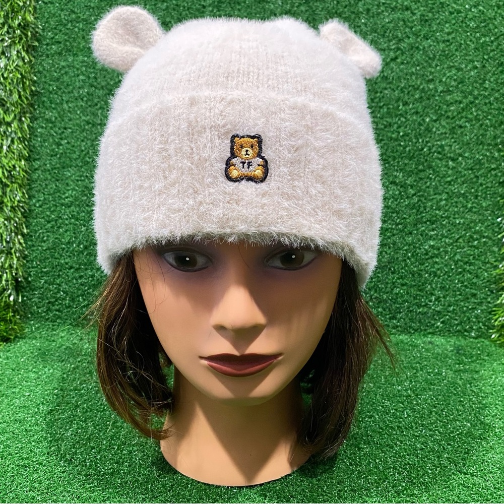 Teddy Fresh -Brown Teddy Ear Beanie Sz Os